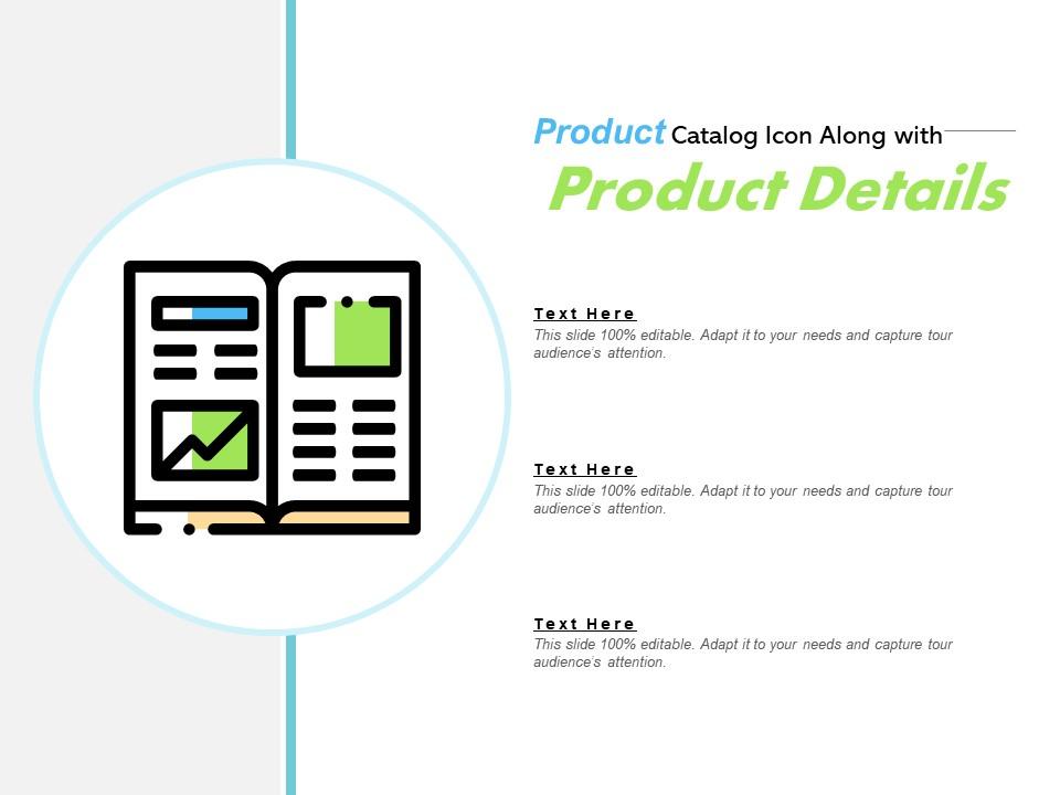 Product catalog icon along with product details Slide01