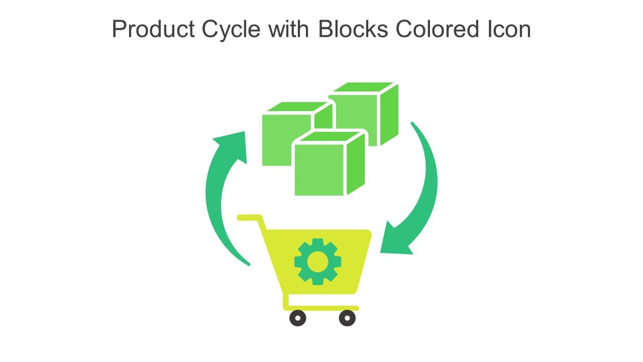 Product Cycle With Blocks Colored Icon In Powerpoint Pptx Png And Editable Eps Format