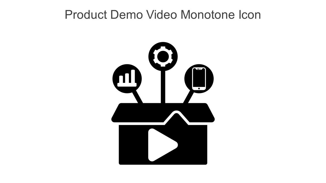 Product Demo Video Monotone Icon In Powerpoint Pptx Png And Editable Eps Format