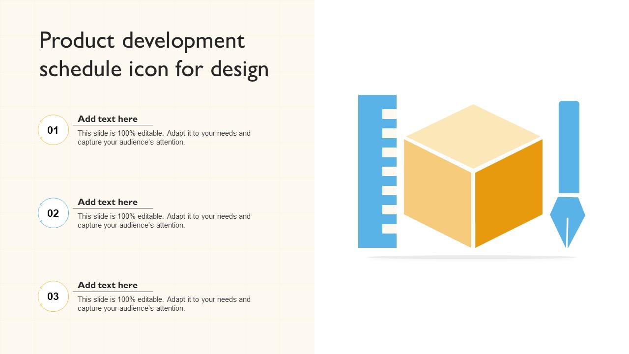 Product Development Schedule Icon For Design Slide01