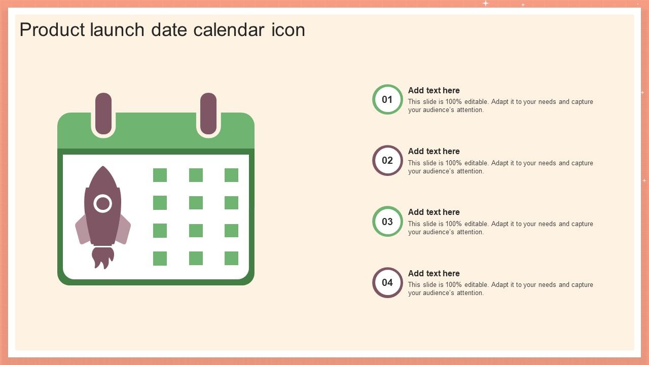 Product Launch Date Calendar Icon Slide01