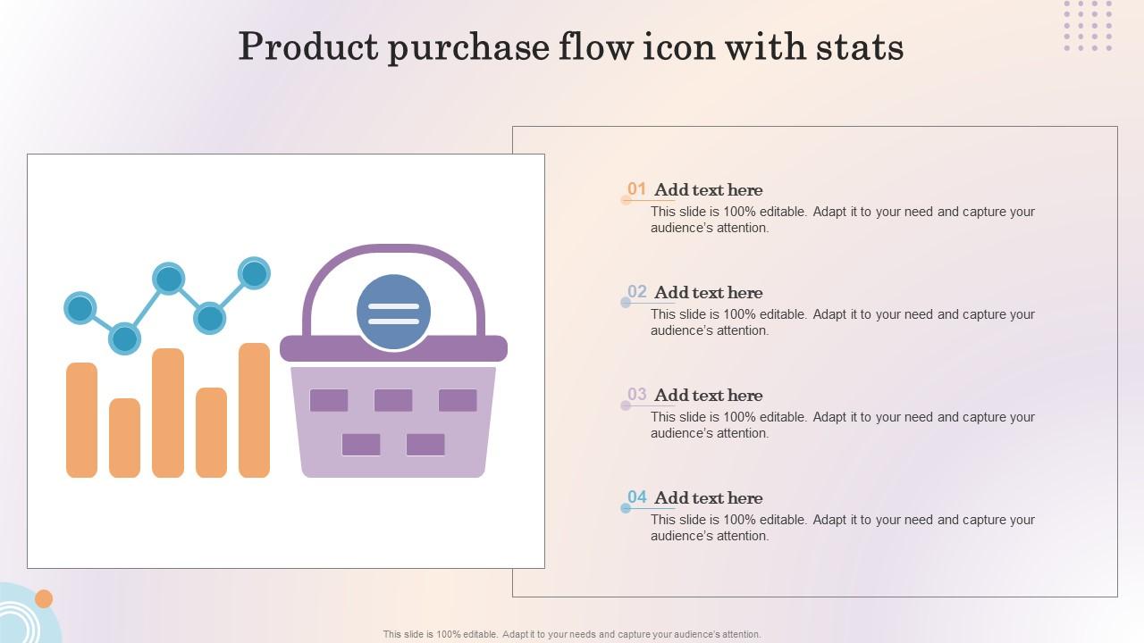 Product Purchase Flow Icon With Stats Slide01