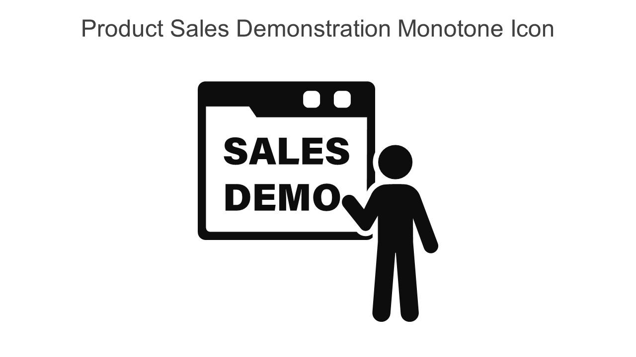 Product Sales Demonstration Monotone Icon In Powerpoint Pptx Png And Editable Eps Format Slide01