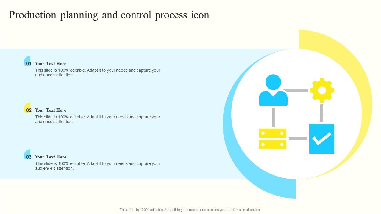 Production Planning And Control Process Icon Slide01