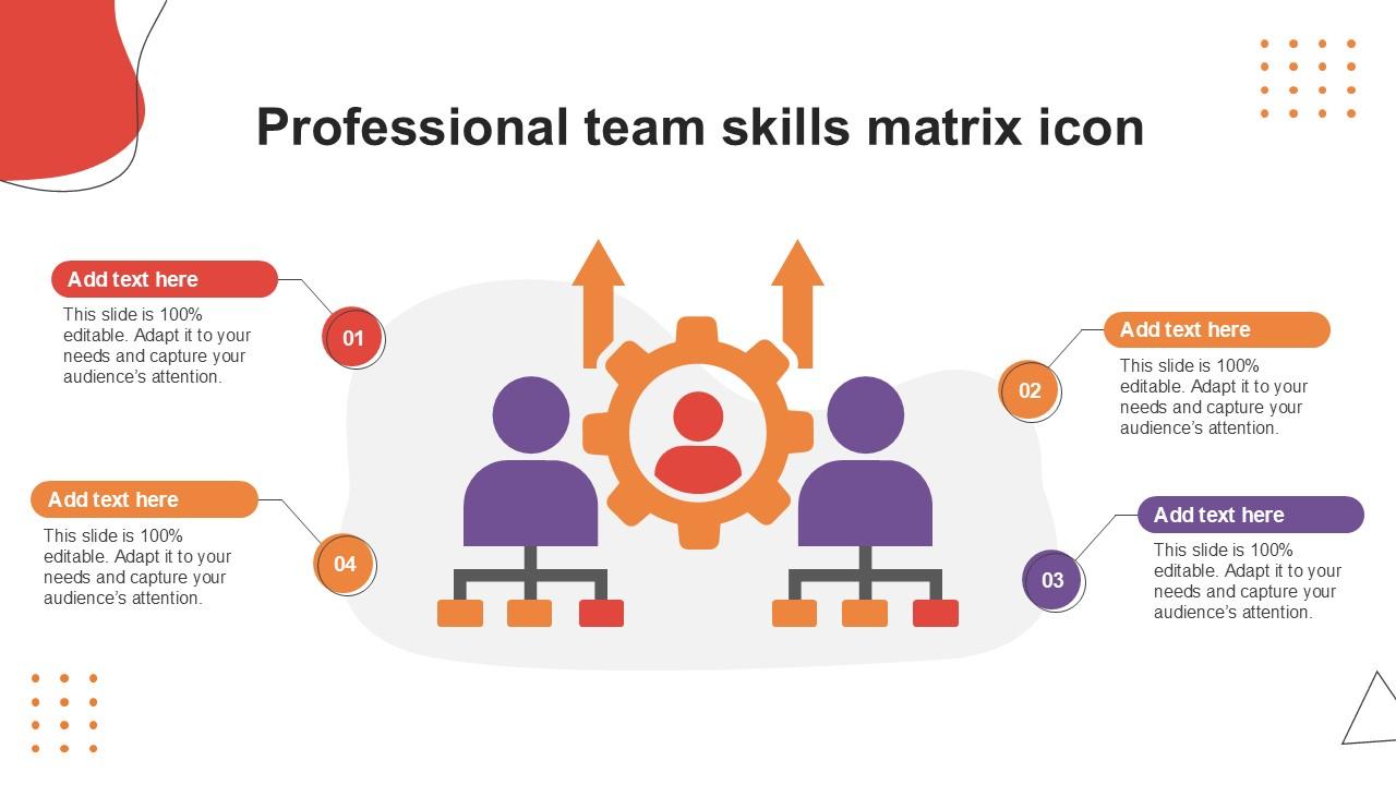 Professional Team Skills Matrix Icon PPT Presentation