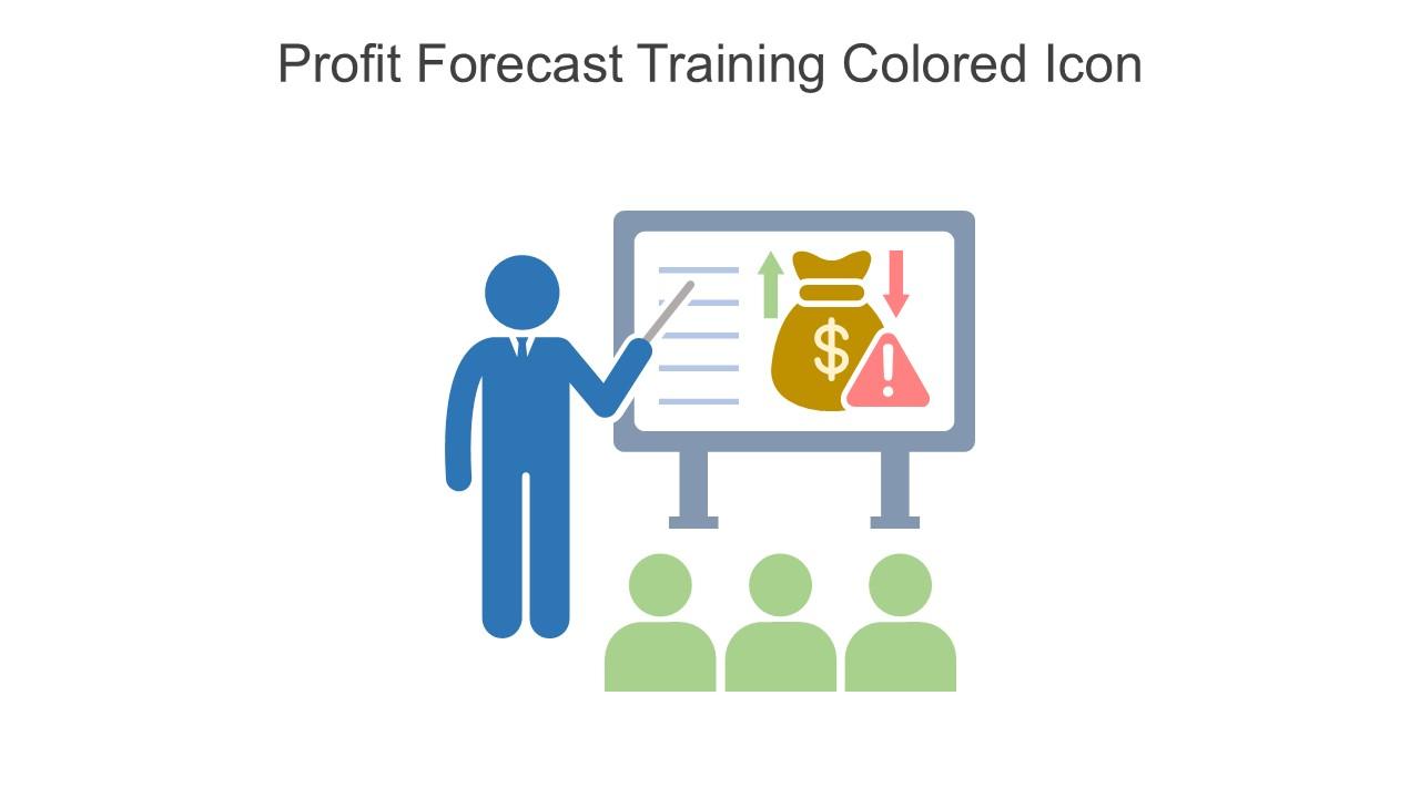 Profit Forecast Training Colored Icon In Powerpoint Pptx Png And Editable Eps Format