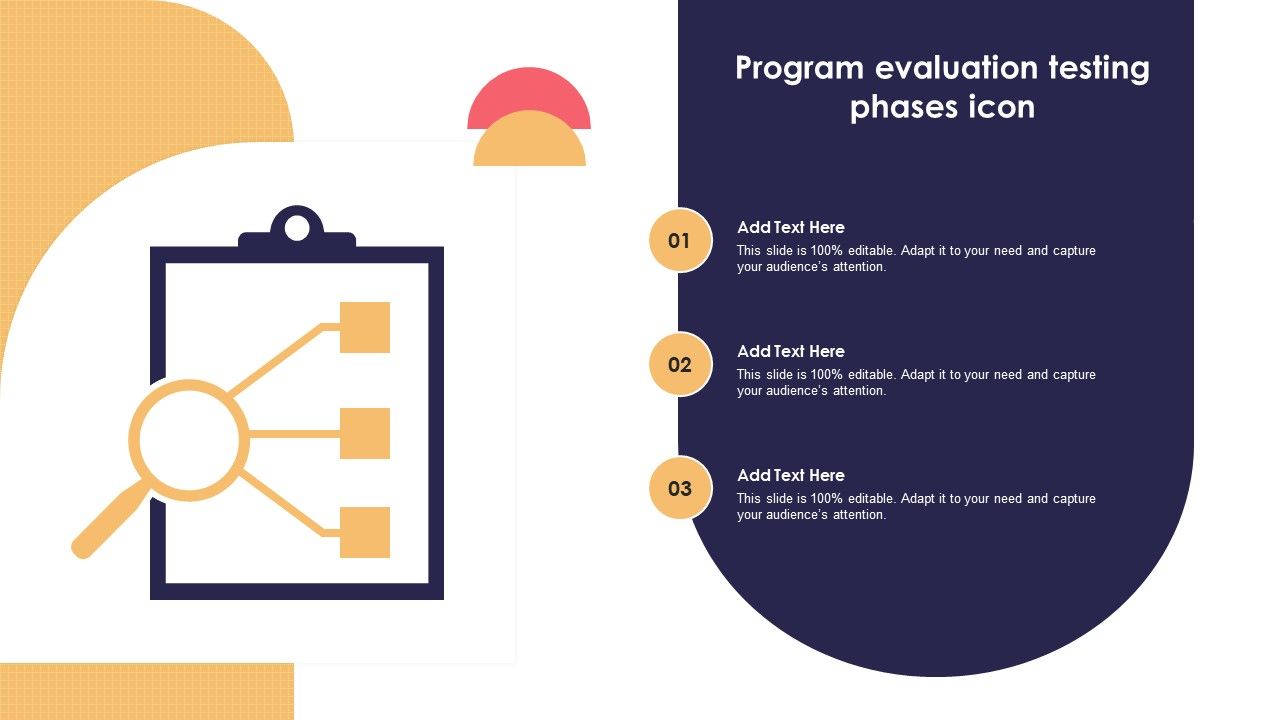 Program Evaluation Testing Phases Icon Slide01