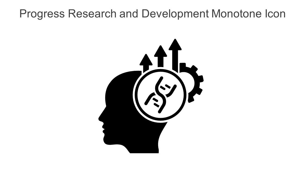 Progress Research And Development Monotone Icon In Powerpoint Pptx Png And Editable Eps Format