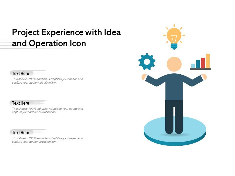 Project experience with idea and operation icon Slide01