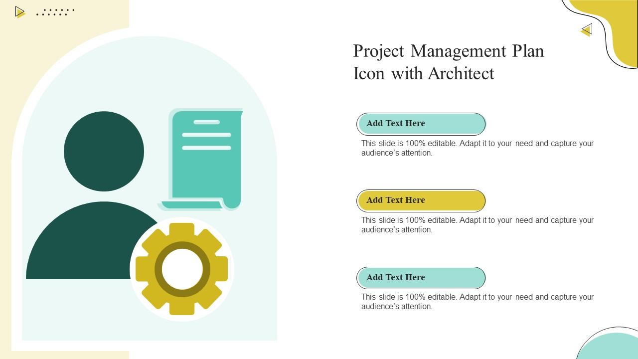 Project Management Plan Icon With Architect Slide01
