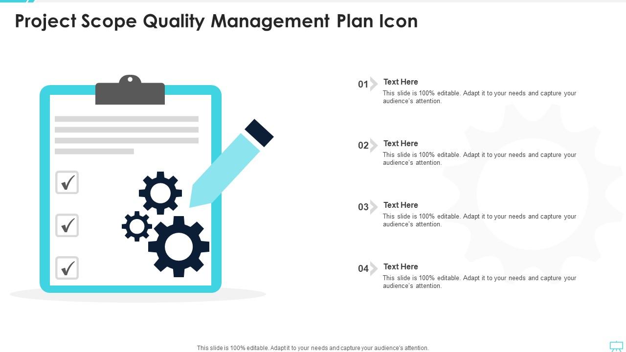 Project Scope Quality Management Plan Icon Slide01