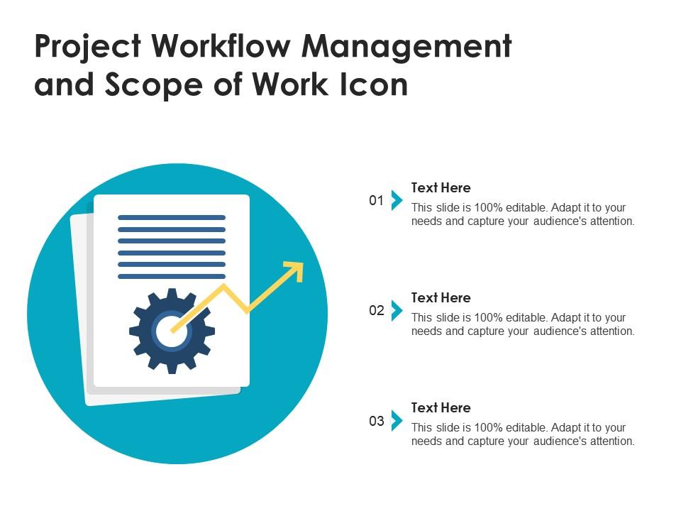 Project workflow management and scope of work icon Slide01