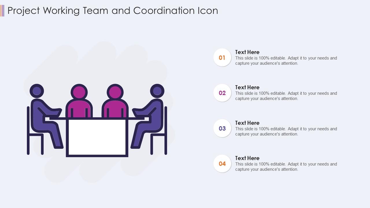 Project working team and coordination icon Slide01
