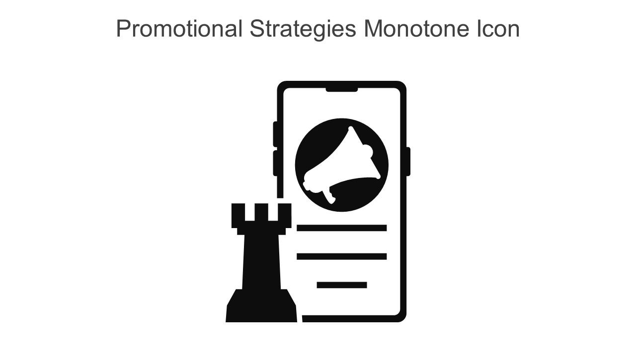 Promotional Strategies Monotone Icon In Powerpoint Pptx Png And Editable Eps Format Slide01