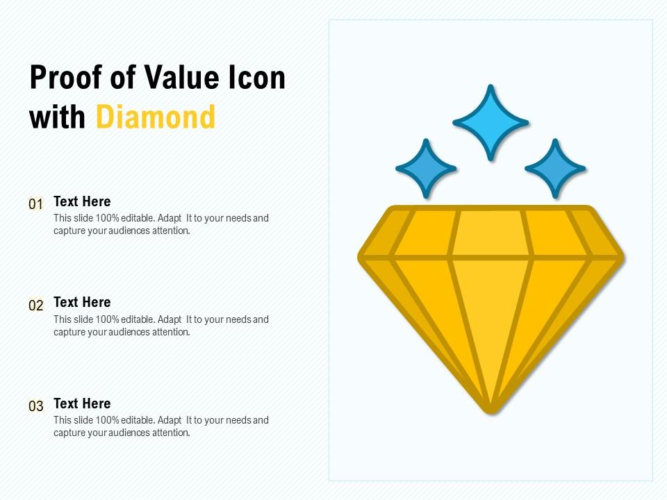 Proof of value icon with diamond Slide01