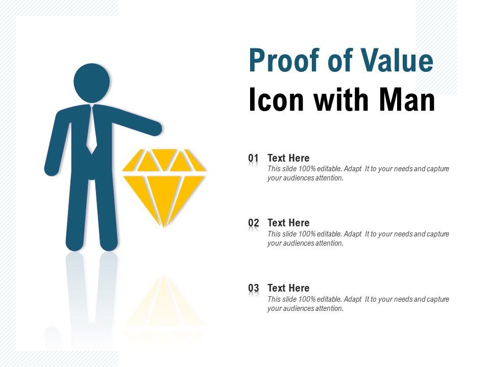 Proof of value icon with man Slide01