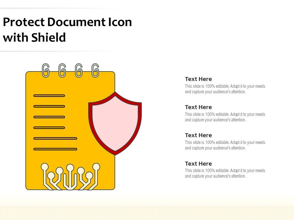 Protect document icon with shield Slide01