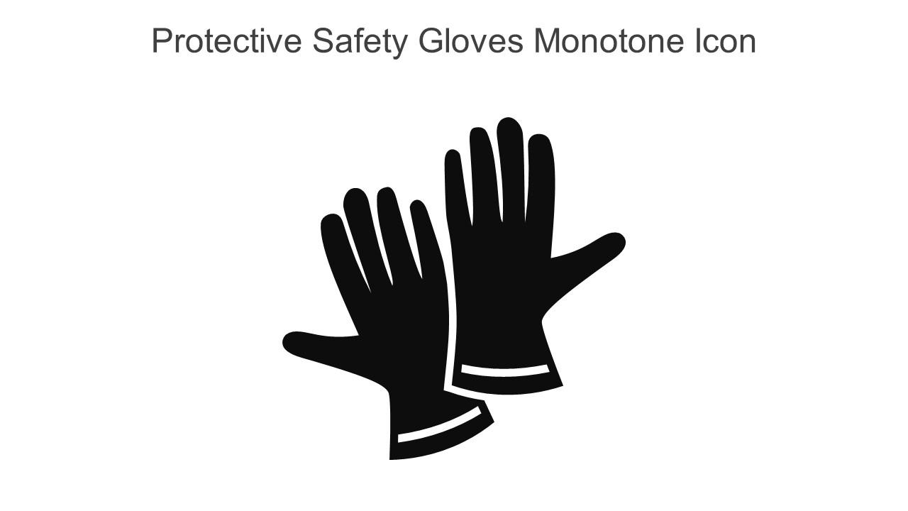 Protective Safety Gloves Monotone Icon In Powerpoint Pptx Png And Editable Eps Format