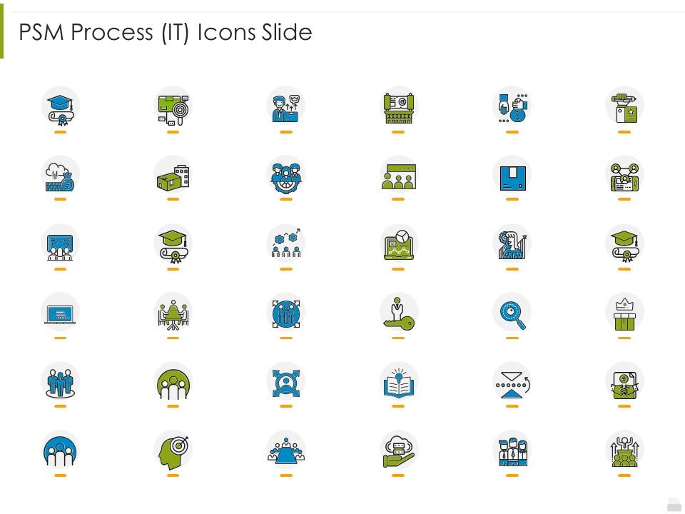 Psm process it icons slide ppt powerpoint presentation file inspiration Slide01