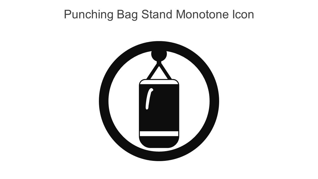 Punching Bag Stand Monotone Icon In Powerpoint Pptx Png And Editable Eps Format