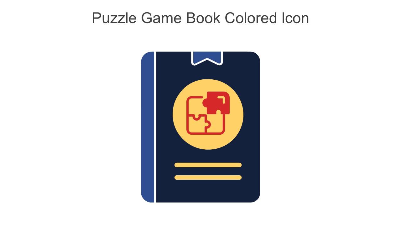 Puzzle Game Book Colored Icon In Powerpoint Pptx Png And Editable Eps Format