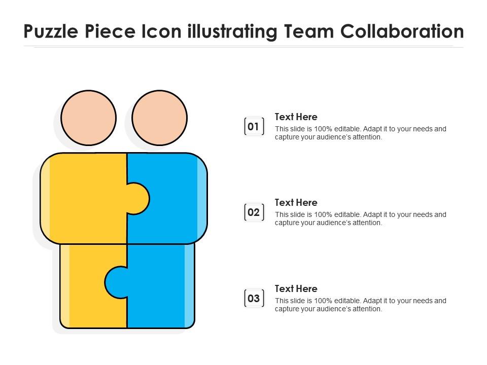 Puzzle piece icon illustrating team collaboration Slide01