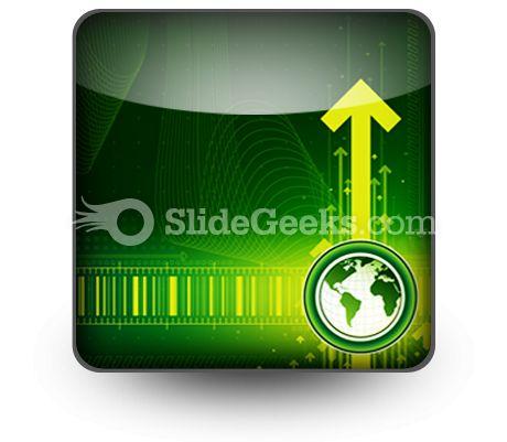 Arrows and world map powerpoint icon s Slide01