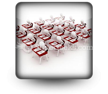 Classroom exam test powerpoint icon s Slide01