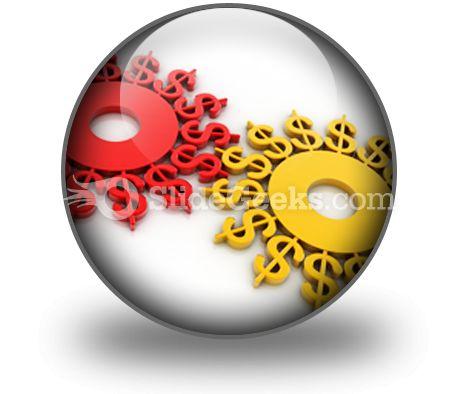 Digital illustration dollar powerpoint icon c Slide01