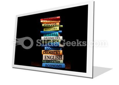 Education study books powerpoint icon f Slide01