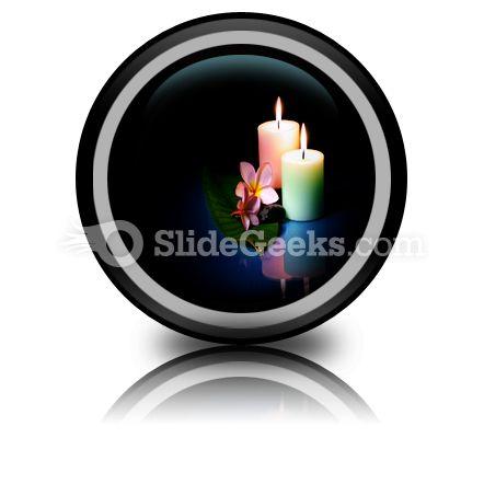 Frangipane flower with couple powerpoint icon cc Slide01