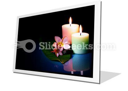 Frangipane flower with couple powerpoint icon f Slide01