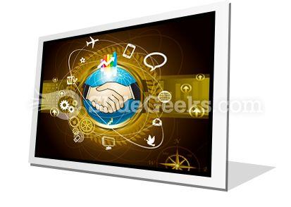 Global business powerpoint icon f Slide01