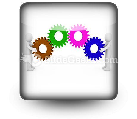 Human gear powerpoint icon s Slide01