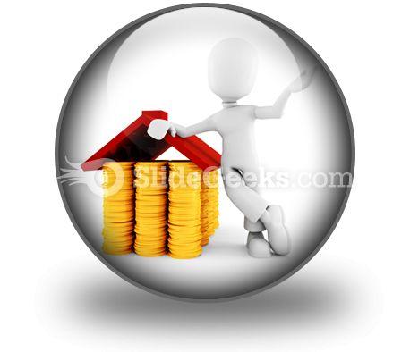 Saving money for home powerpoint icon c Slide01