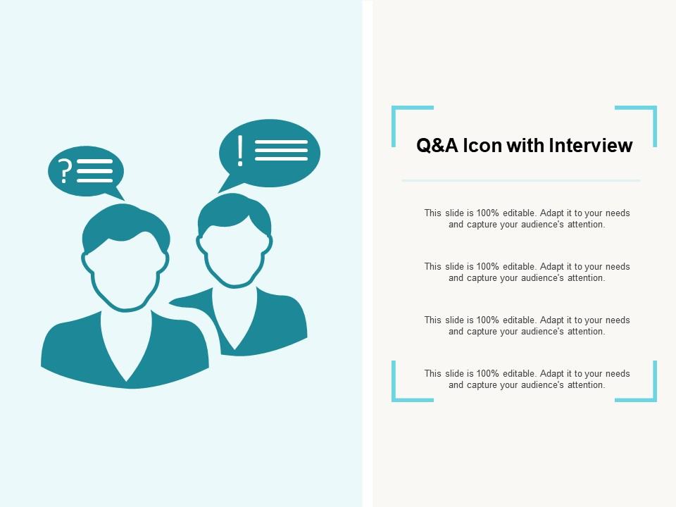 Q and a icon with interview Slide01