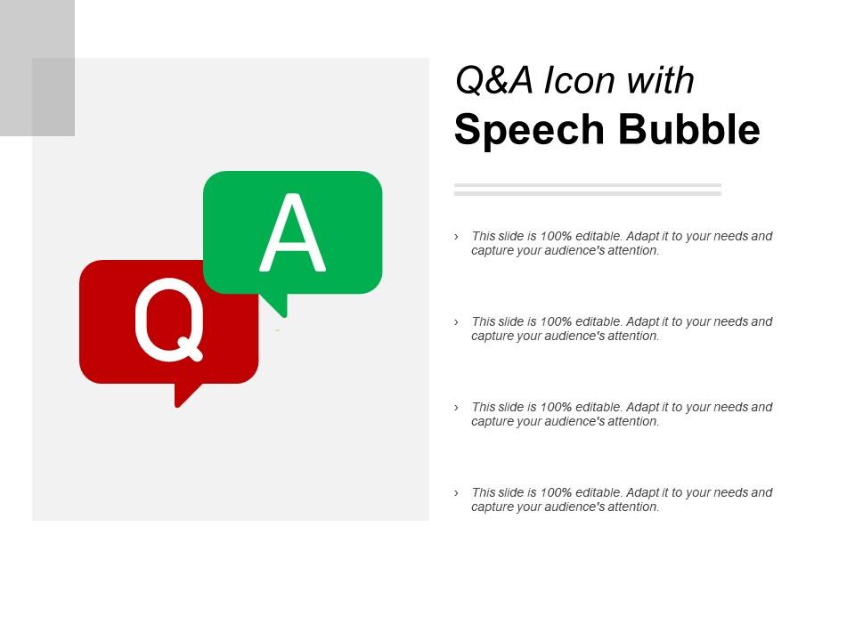 Q and a icon with speech bubble Slide01
