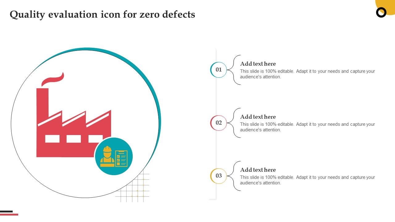 Quality Evaluation Icon For Zero Defects