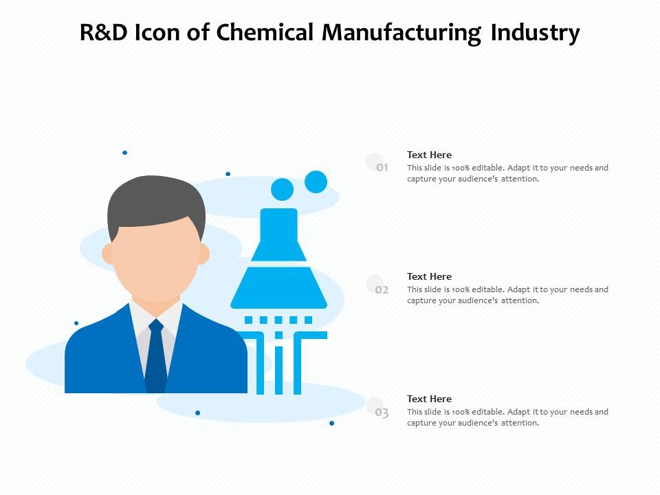R and d icon of chemical manufacturing industry Slide01