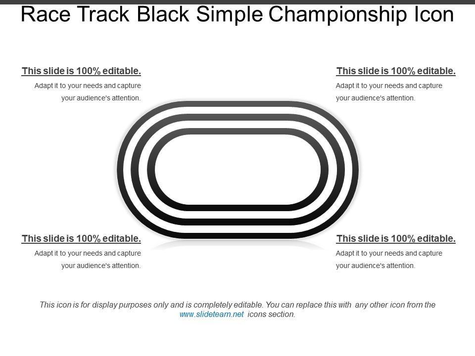 Race track black simple championship icon Slide01