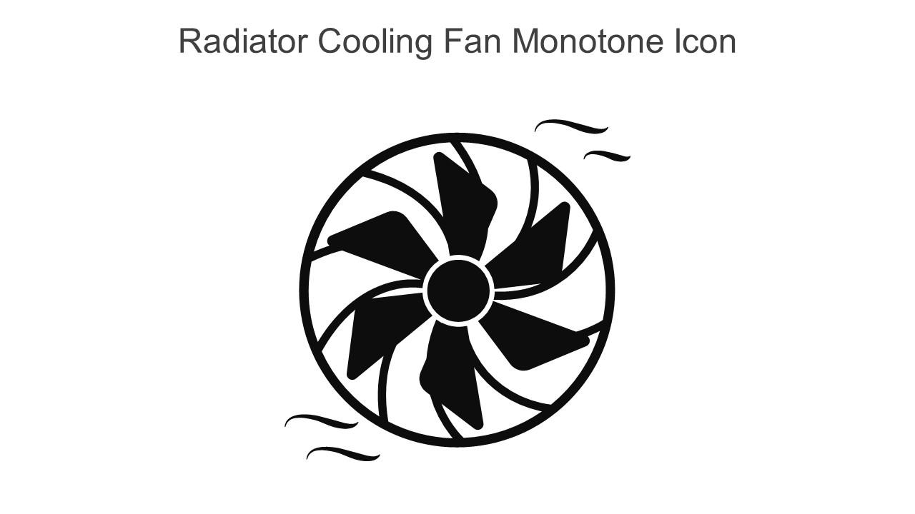 Radiator Cooling Fan Monotone Icon In Powerpoint Pptx Png And Editable Eps Format