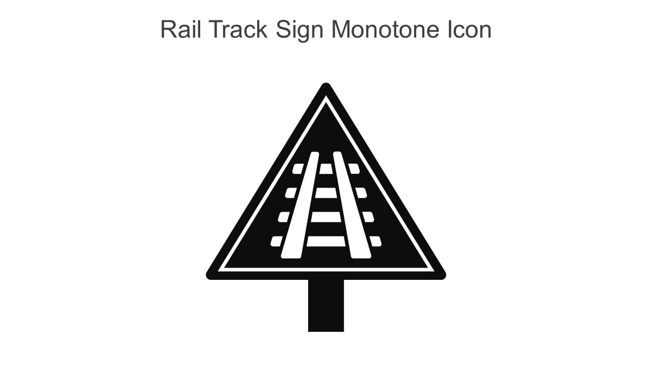 Rail Track Sign Monotone Icon In Powerpoint Pptx Png And Editable Eps Format