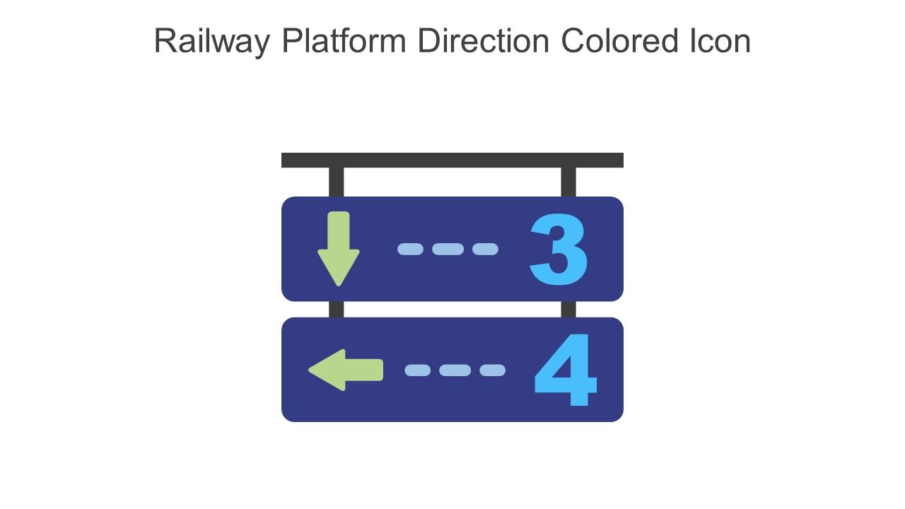 Railway Platform Direction Colored Icon In Powerpoint Pptx Png And Editable Eps Format