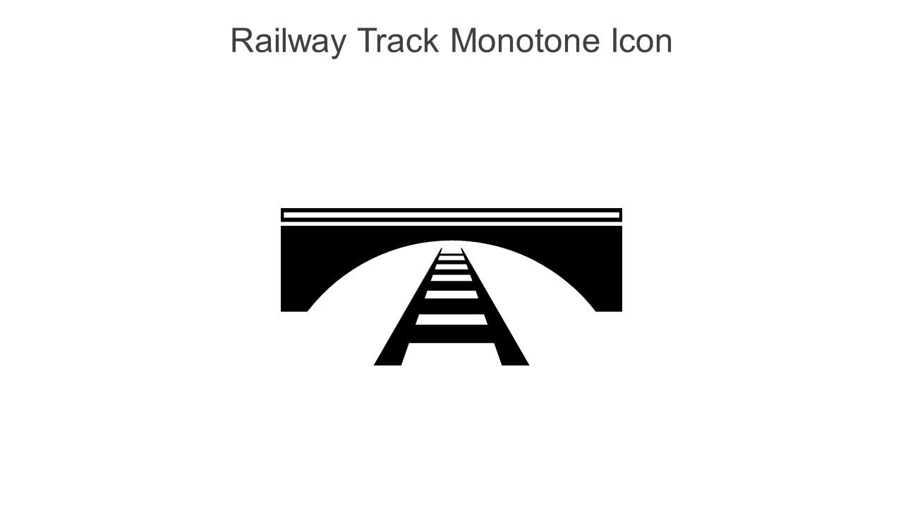 Railway Track Monotone Icon In Powerpoint Pptx Png And Editable Eps Format