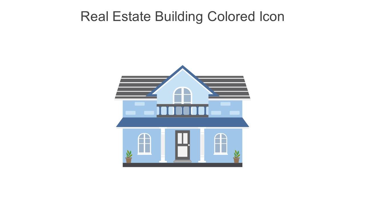Real Estate Building Colored Icon In Powerpoint Pptx Png And Editable Eps Format