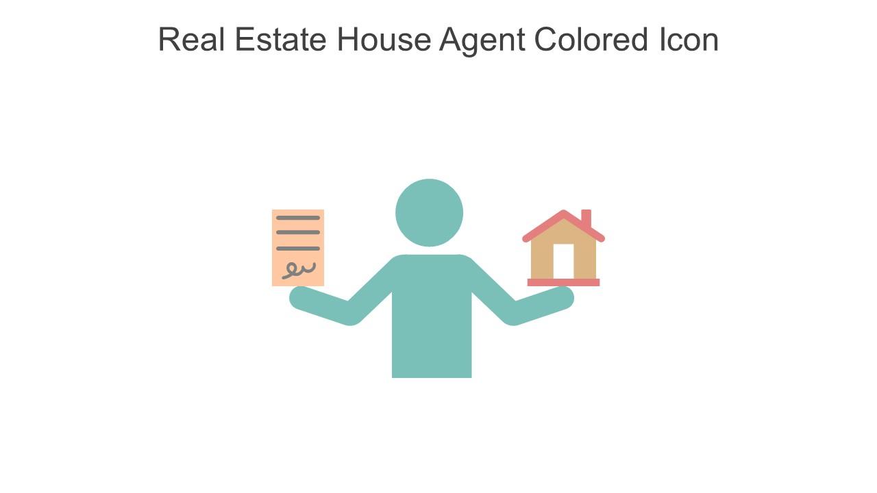 Real Estate House Agent Colored Icon In Powerpoint Pptx Png And Editable Eps Format Slide01