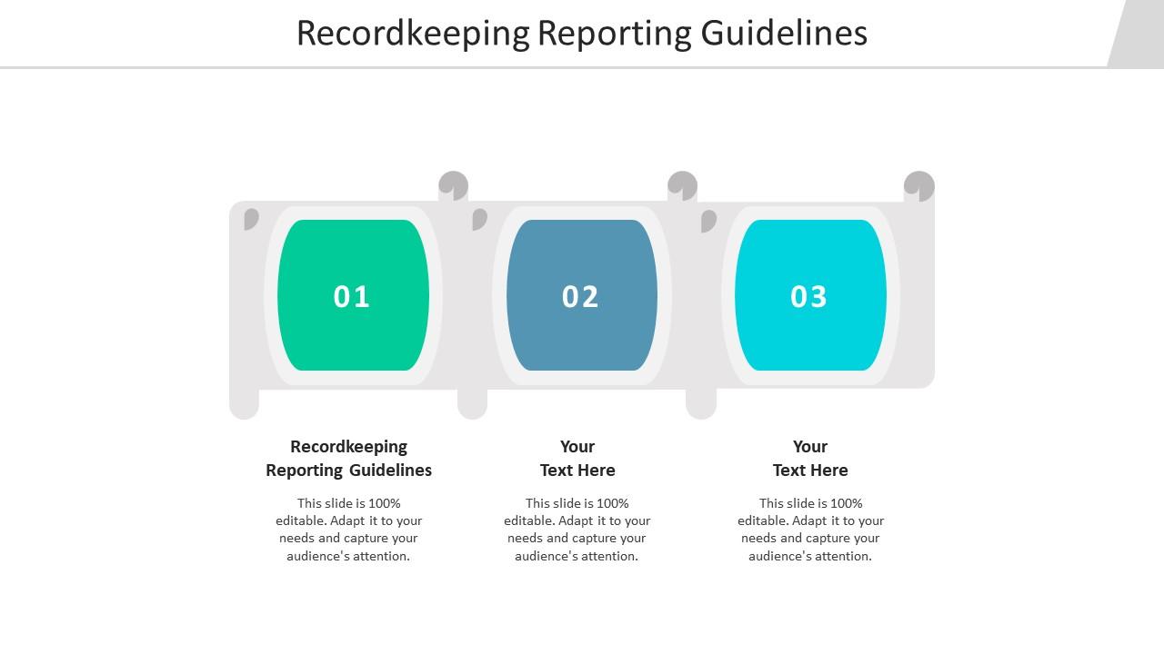 Recordkeeping reporting guidelines ppt powerpoint presentation icon pictures cpb Slide01