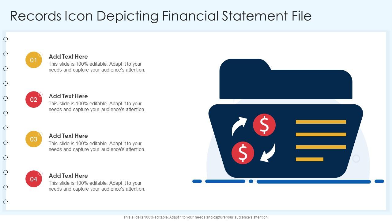 Records Icon Depicting Financial Statement File Slide01