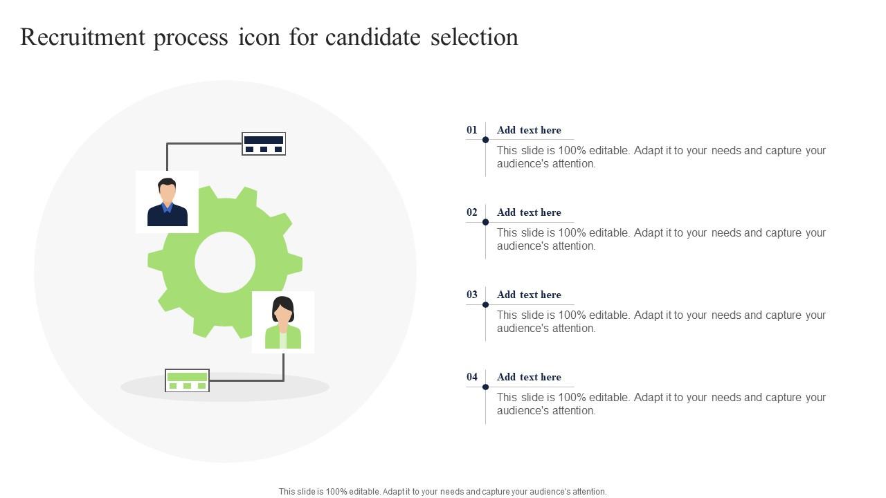 Recruitment Process Icon For Candidate Selection Slide01