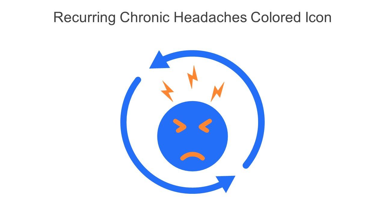 Recurring Chronic Headaches Colored Icon In Powerpoint Pptx Png And Editable Eps Format